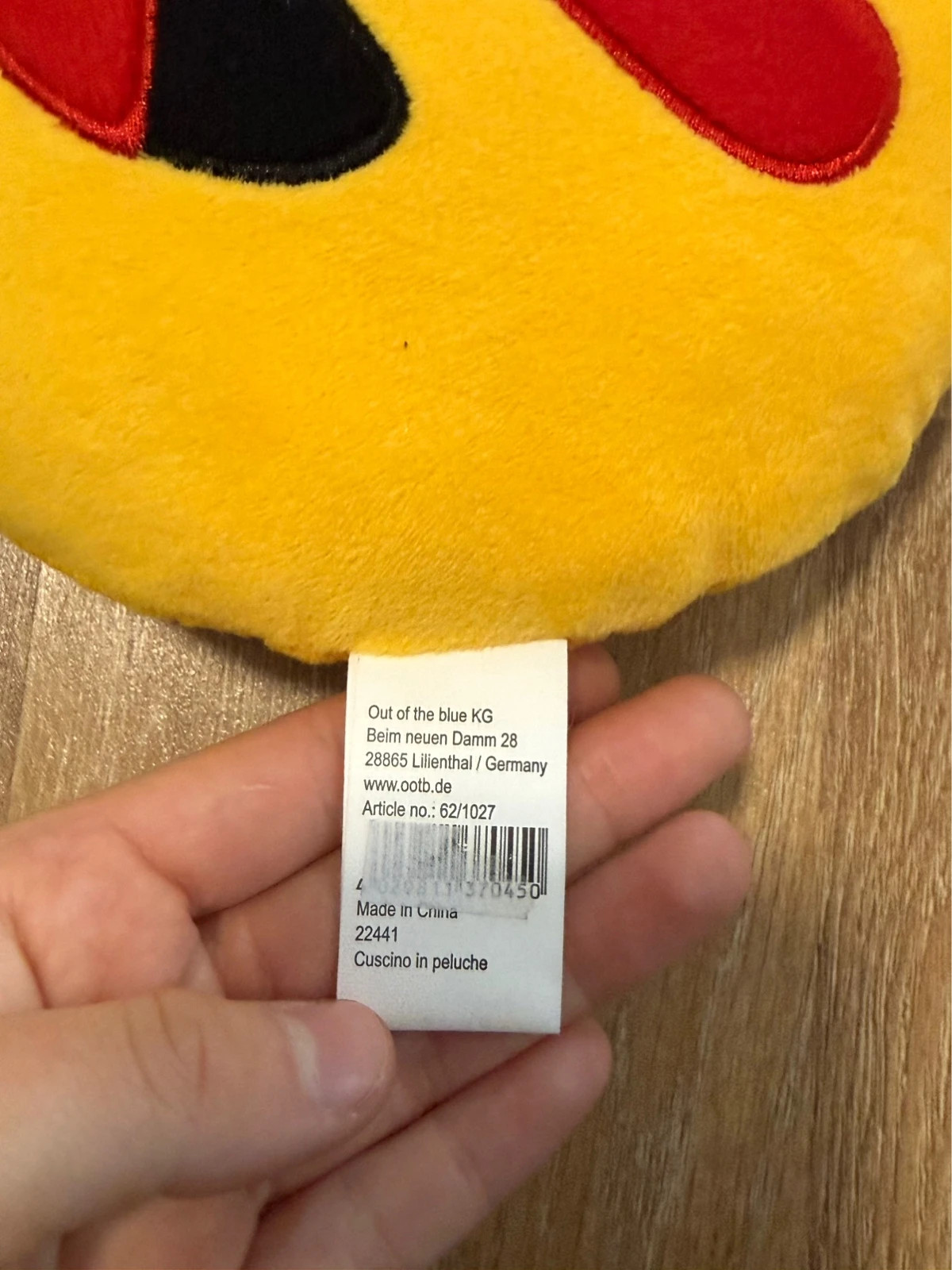 Emoji Kissen Herzaugen gelb rund – Smiley 4