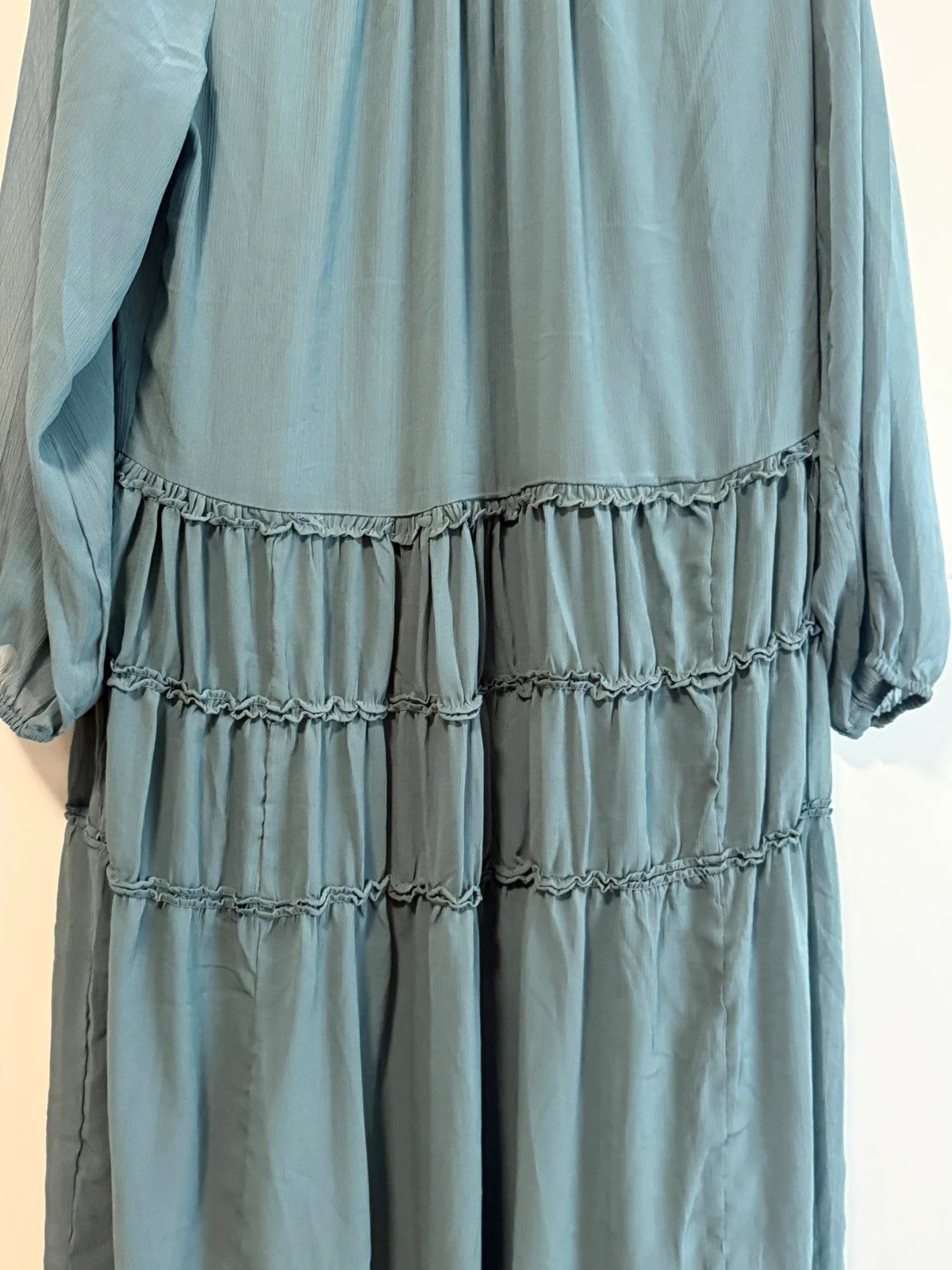 H&M Midi/Maxi Kleid in Petrolblau mit Volants – H&M – taille M / 38 / 10 2