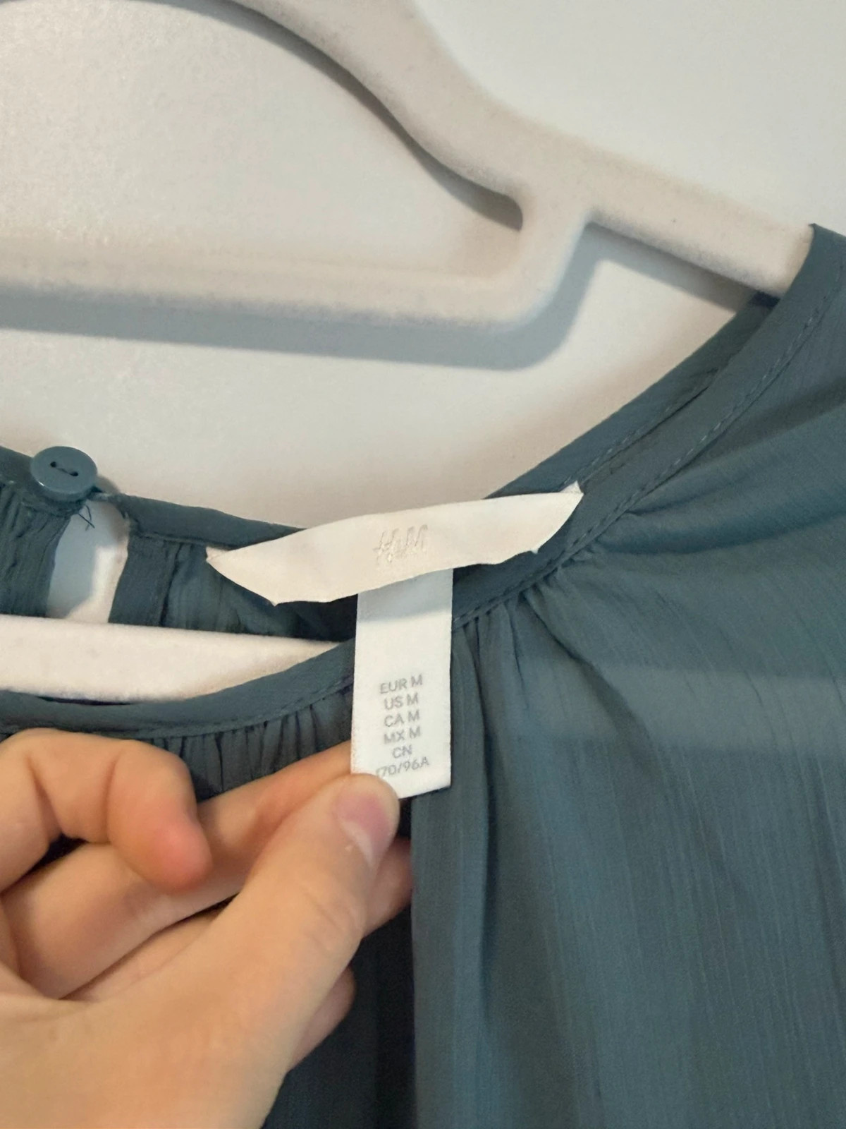H&M Midi/Maxi Kleid in Petrolblau mit Volants – H&M – taille M / 38 / 10 4