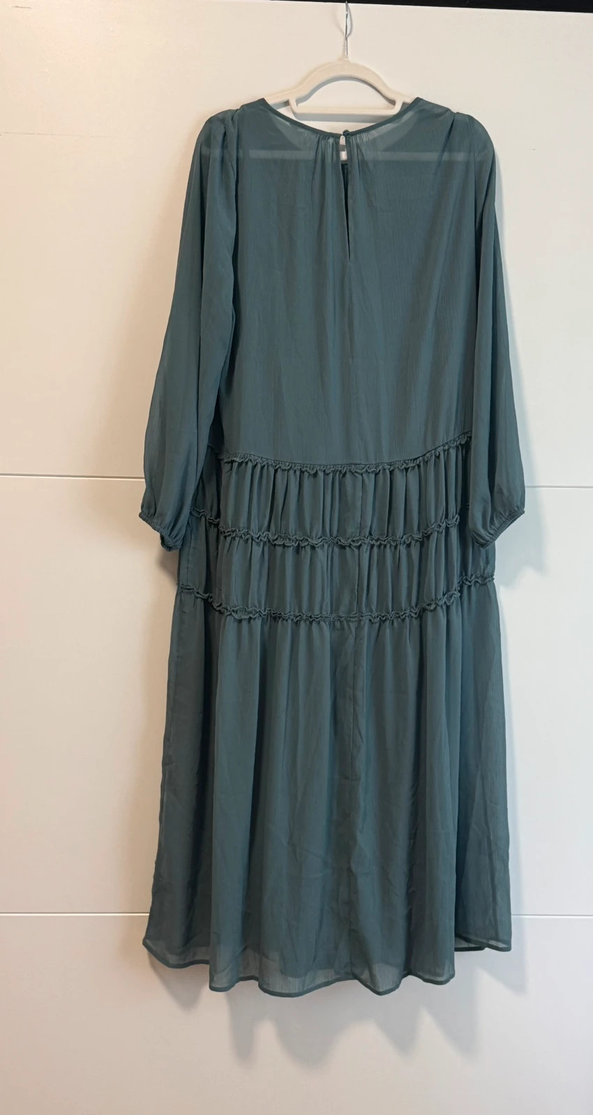 H&M Midi/Maxi Kleid in Petrolblau mit Volants – H&M – taille M / 38 / 10 5