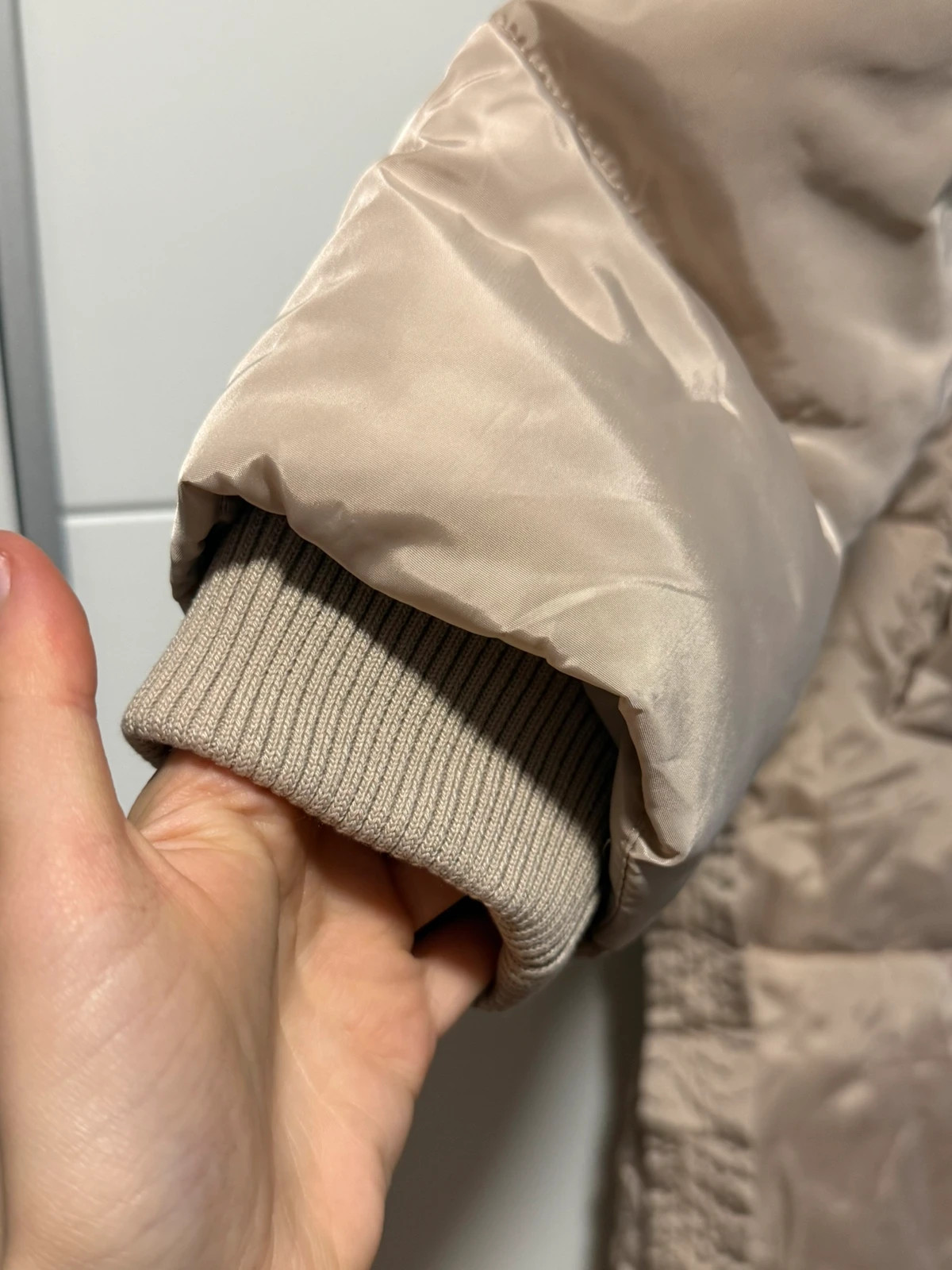Lange beige Winterjacke mit Teddykragen – SATURNE – taille XL / 42 / 14 4
