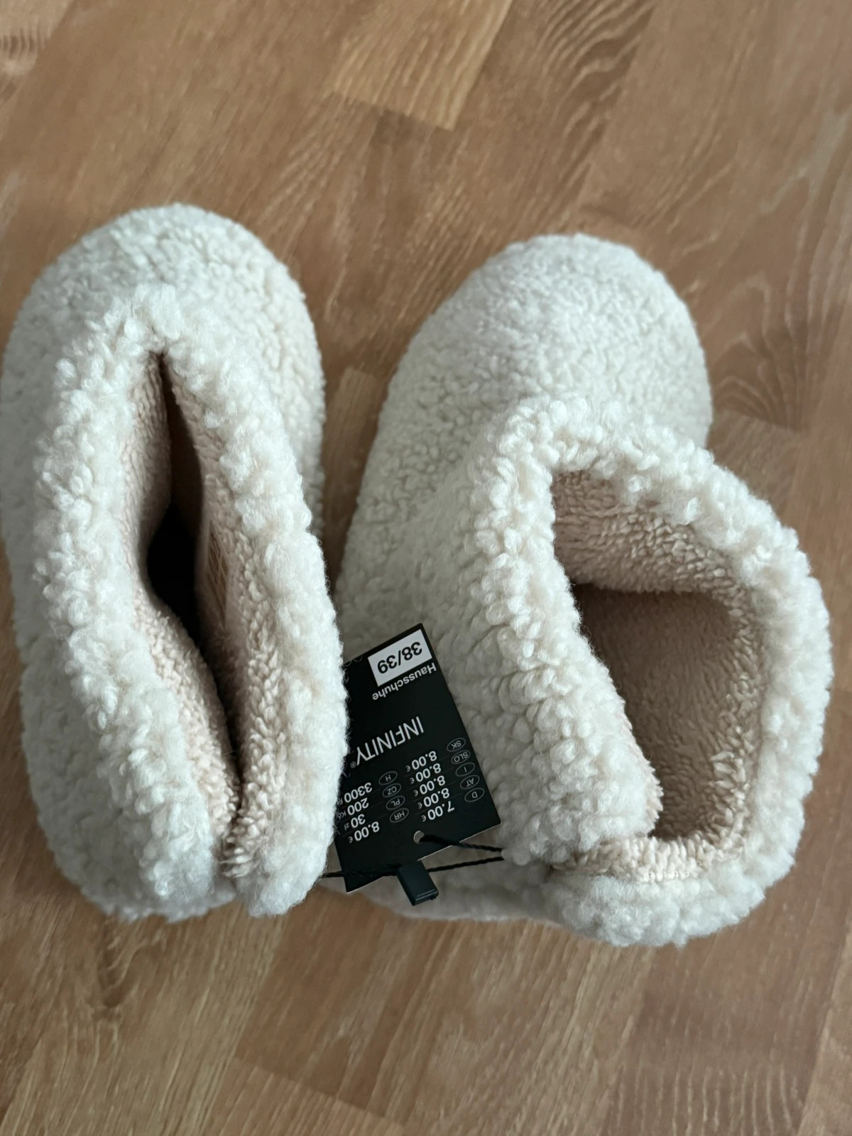 Neue Kuschel Hausschuhe / Teddy Slipper – Infinity – taille 38 4