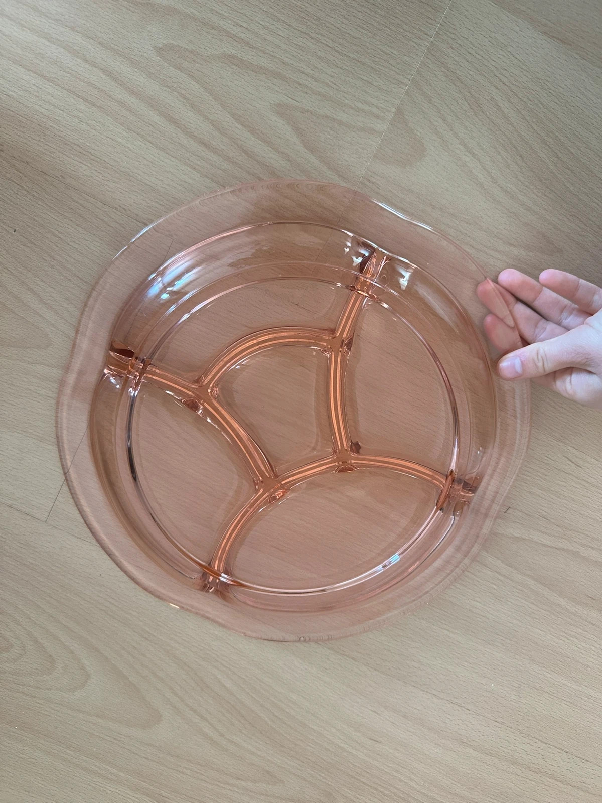 Geteilte Glas Servierplatt 2