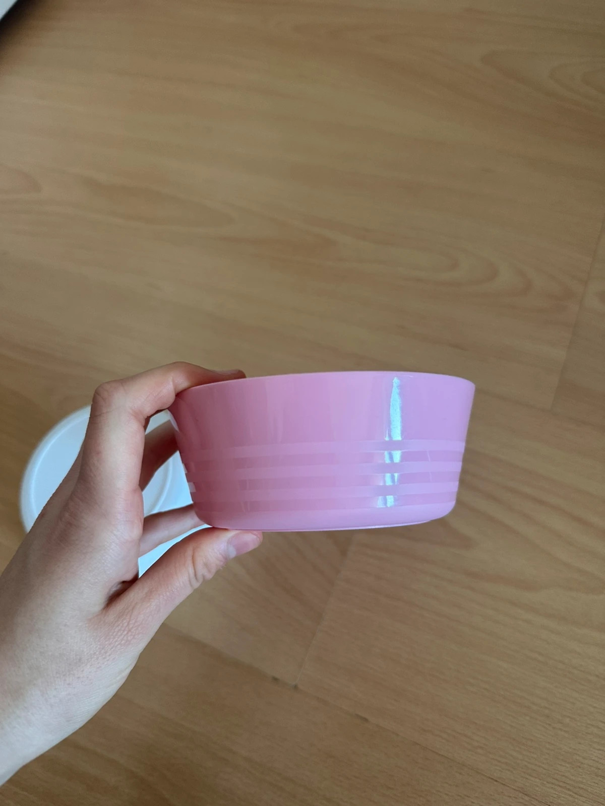 2er Set Schüsseln rosa & weiß 4