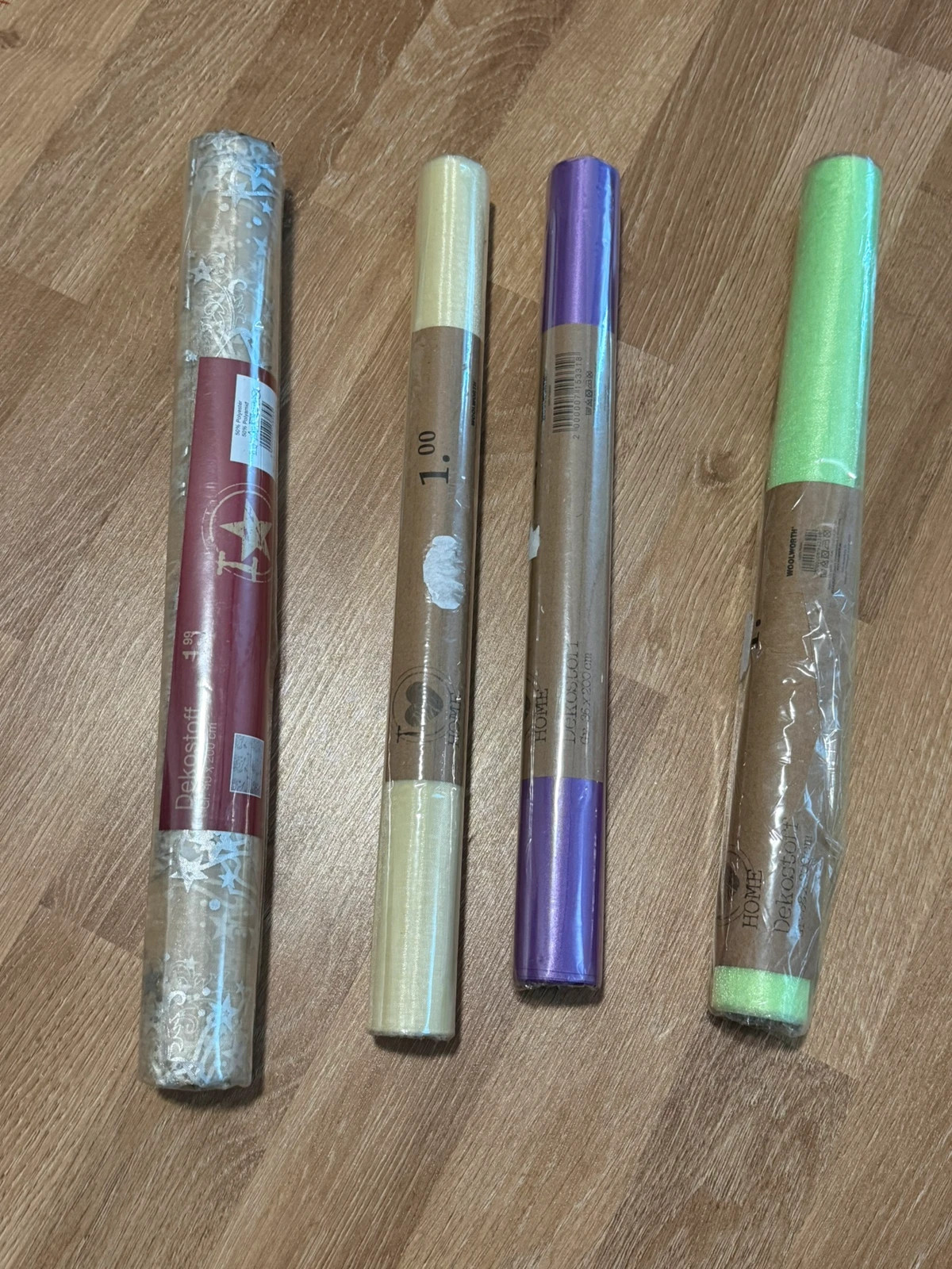 Deko Stoff Rollen / Tischläufer Set 3