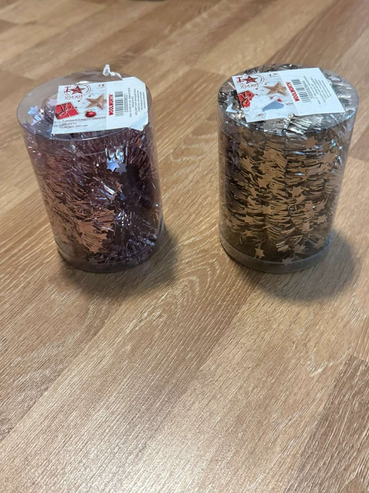 2x Lametta-Girlande Stern