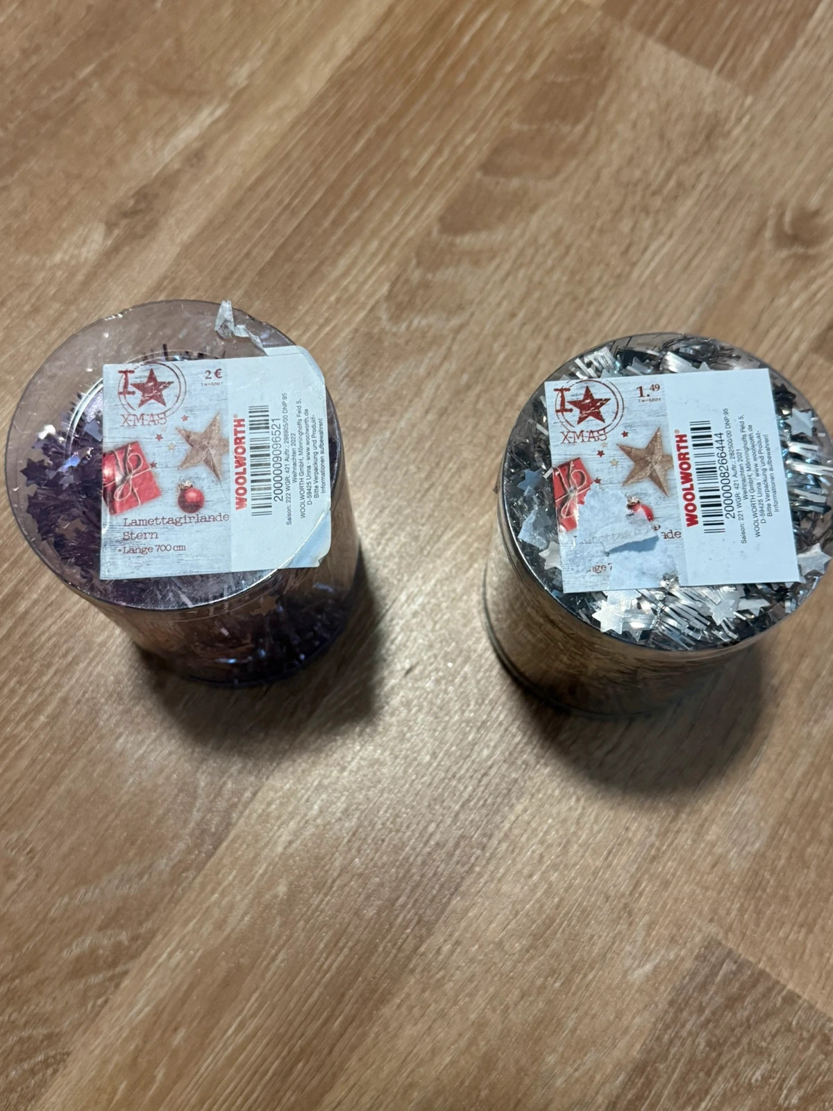 2x Lametta-Girlande Stern – Woolworth 2