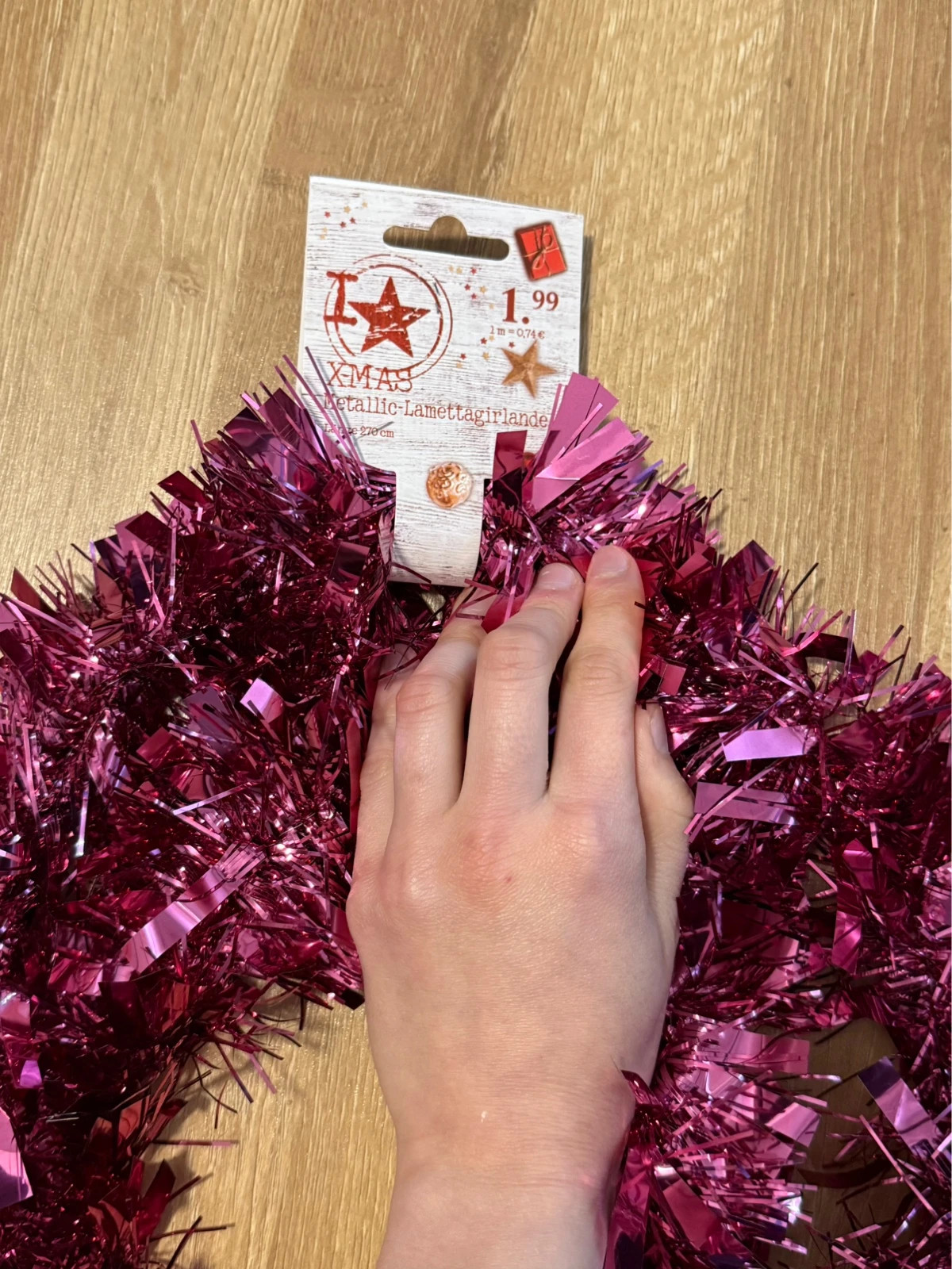 Weihnachtsdeko Girlanden Pink/Rosa 2