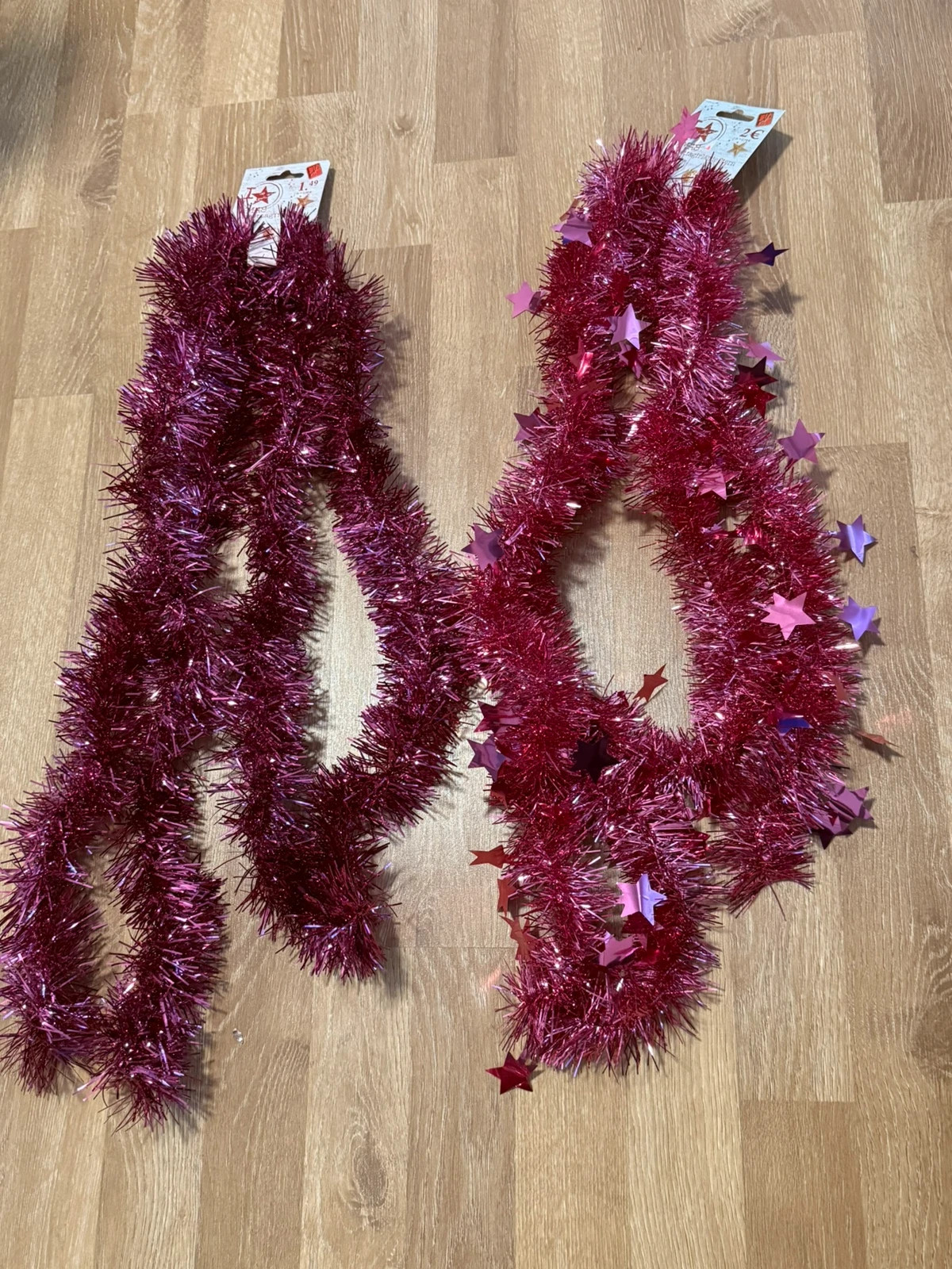 Weihnachtsdeko Girlanden Pink/Rosa 3