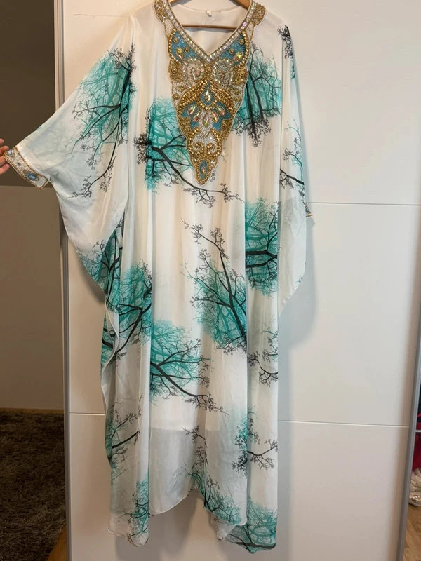 Eleganter Kaftan / Tunika mit Perlenstickerei – taille L / 40 / 12 2