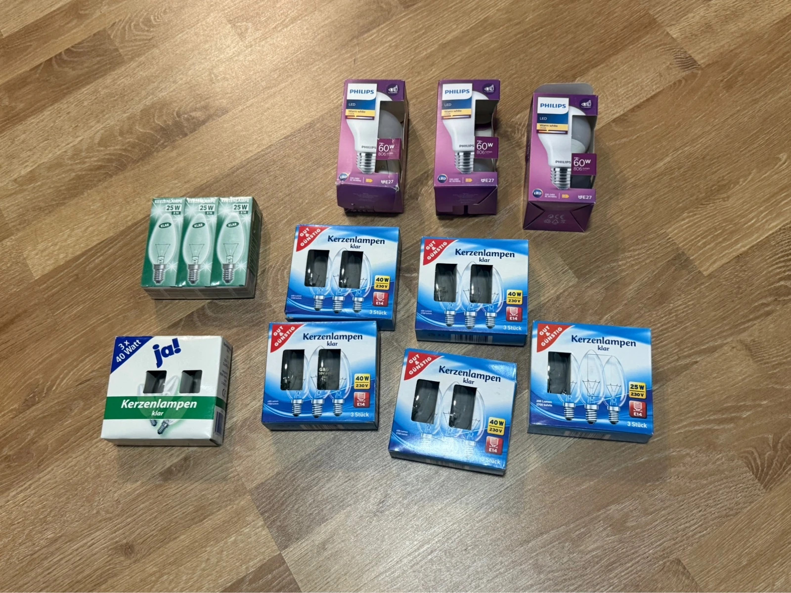 Großes Set Glühbirnen & LED Lampen