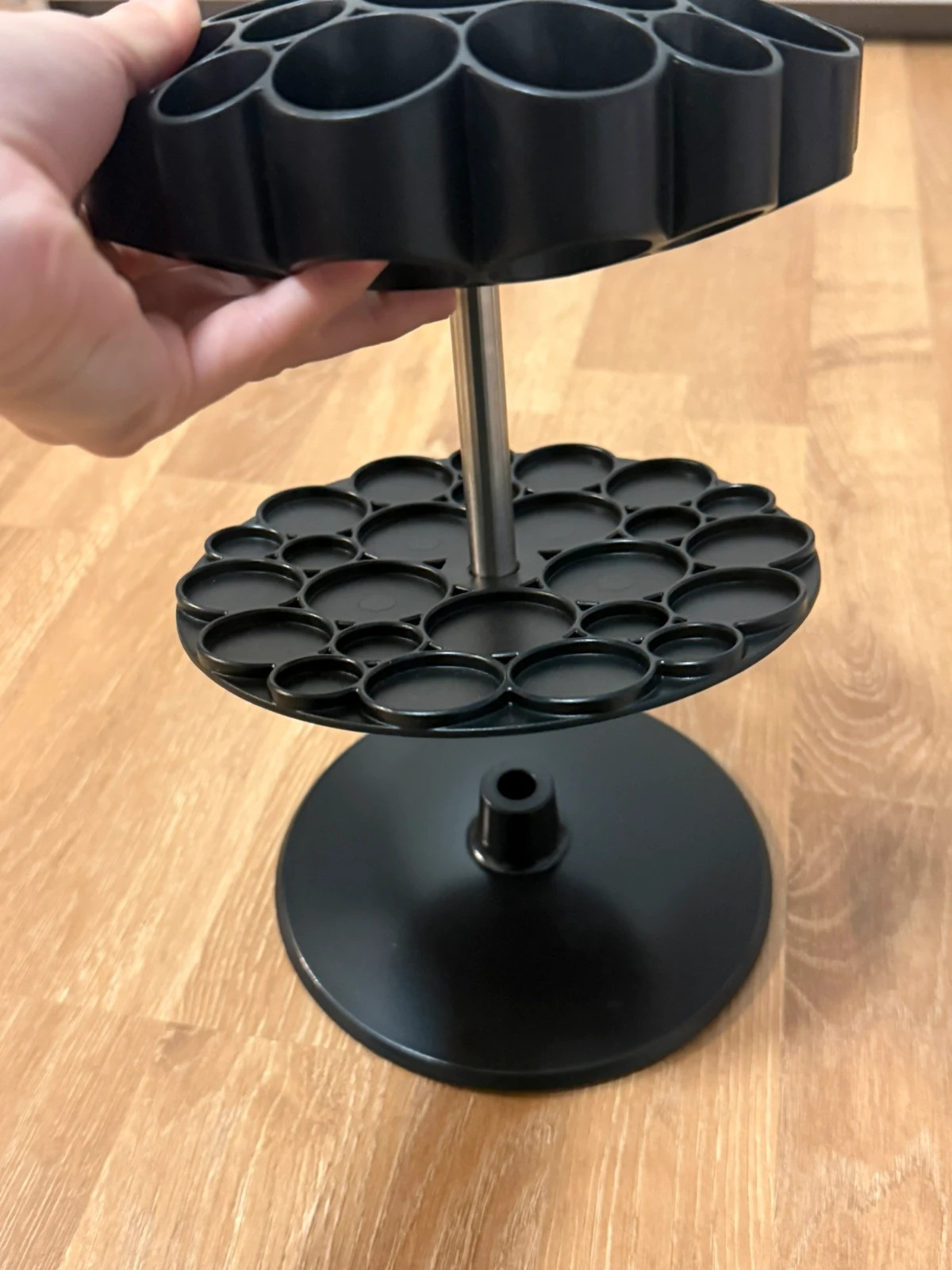 Drehbarer Kosmetik-Organizer / Lippenstiftständer (schwarz) 3