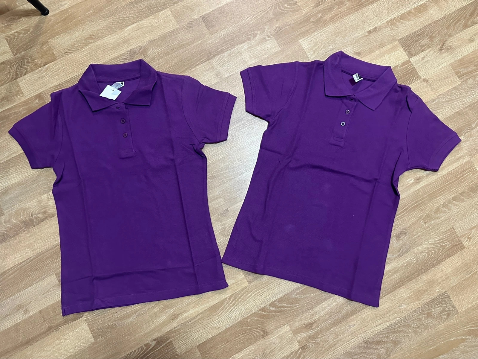 2 Damen Shirts mit Kragen lila ,kurzarm
