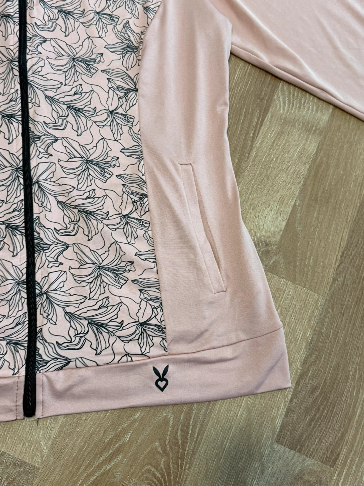 Leichte Trainingsjacke rosa gemustert – Cardio Bunny – taille L / 40 / 12 2