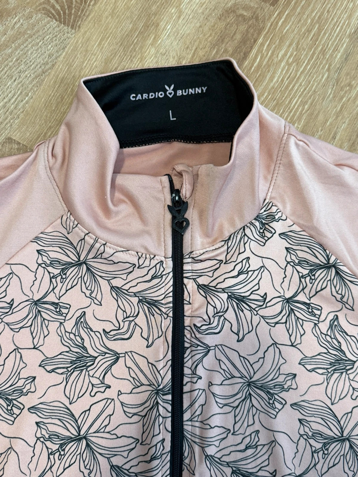 Leichte Trainingsjacke rosa gemustert – Cardio Bunny – taille L / 40 / 12 4