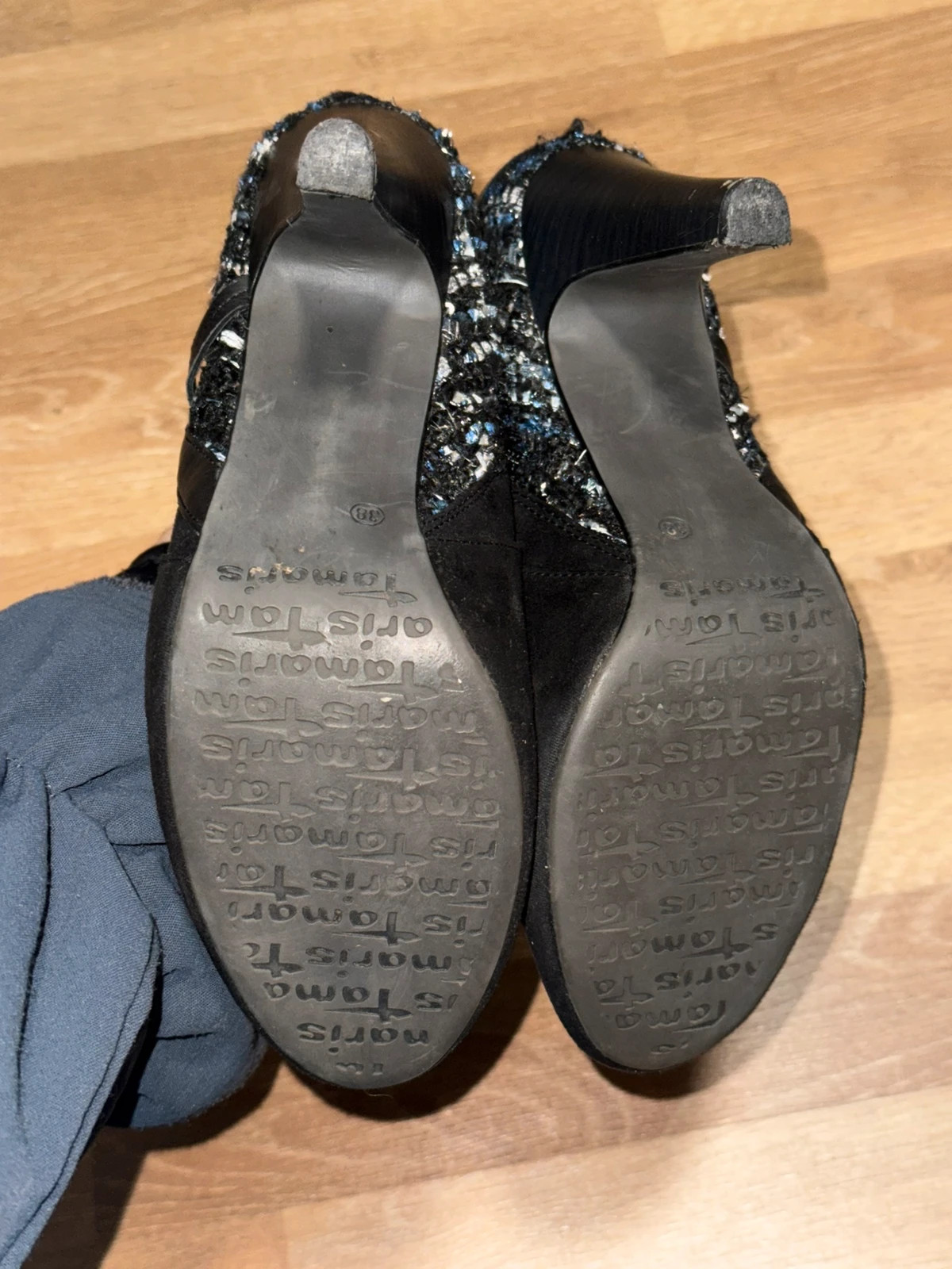 Stiefeletten schwarz Absatz Damen – Tamaris – taille 38 5