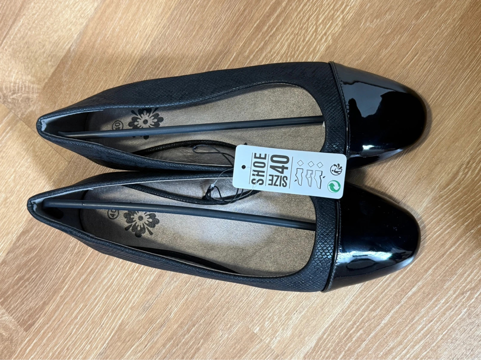 Schwarze Ballerinas – taille 40 2