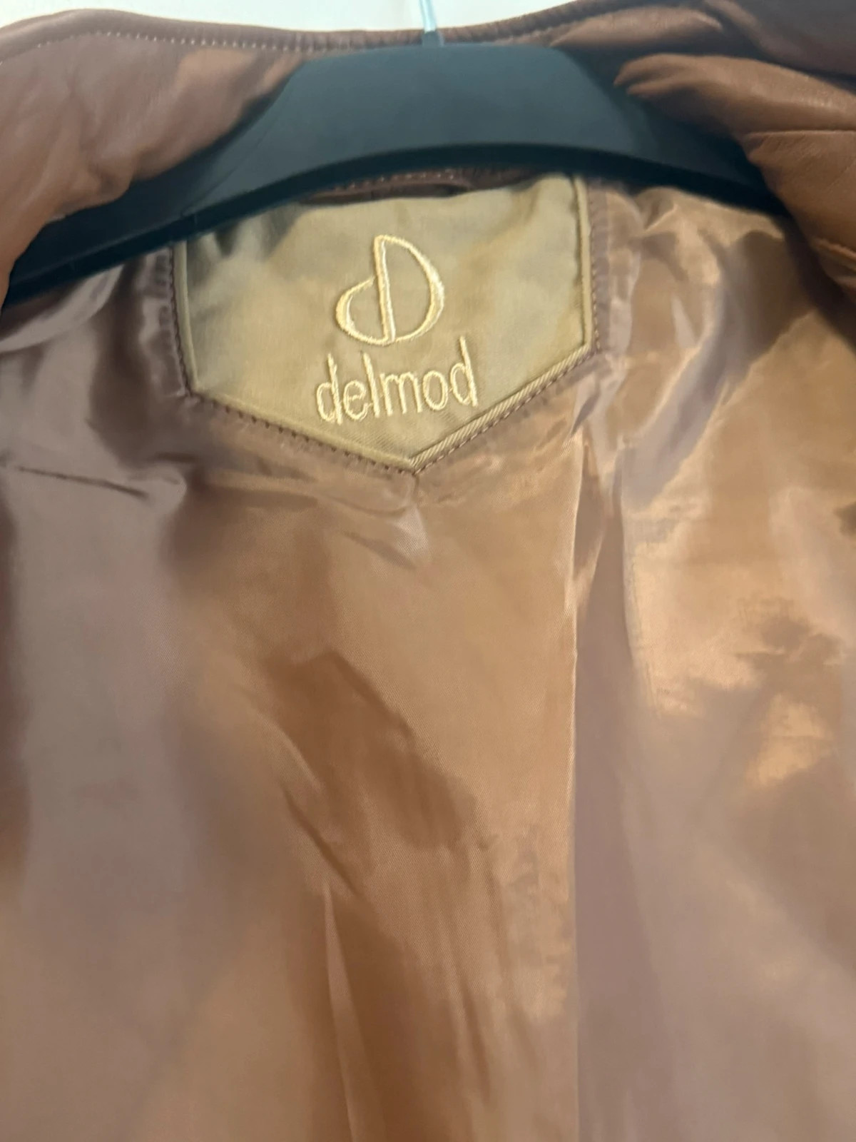 Braune Steppweste aus Kunstleder – Delmod – taille L / 40 / 12 4