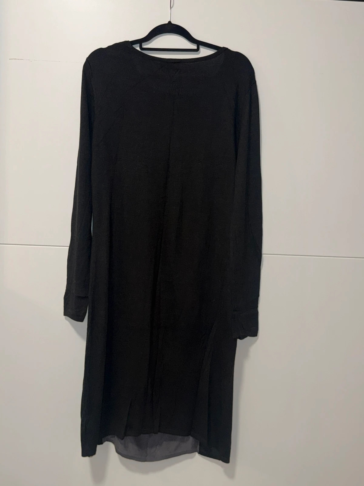 schwarzes, langes Kleid mit langen Ärmeln. – Bodyflirt – taille XXL / 44 / 16 2