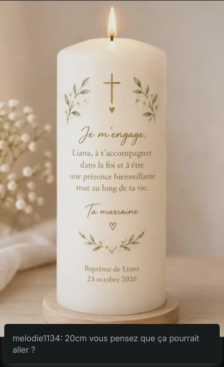 Bougie bapteme – Sans marque 4