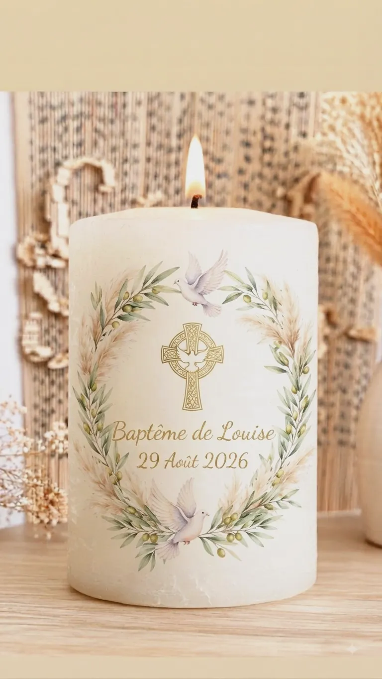 Bougie bapteme – Sans marque 2