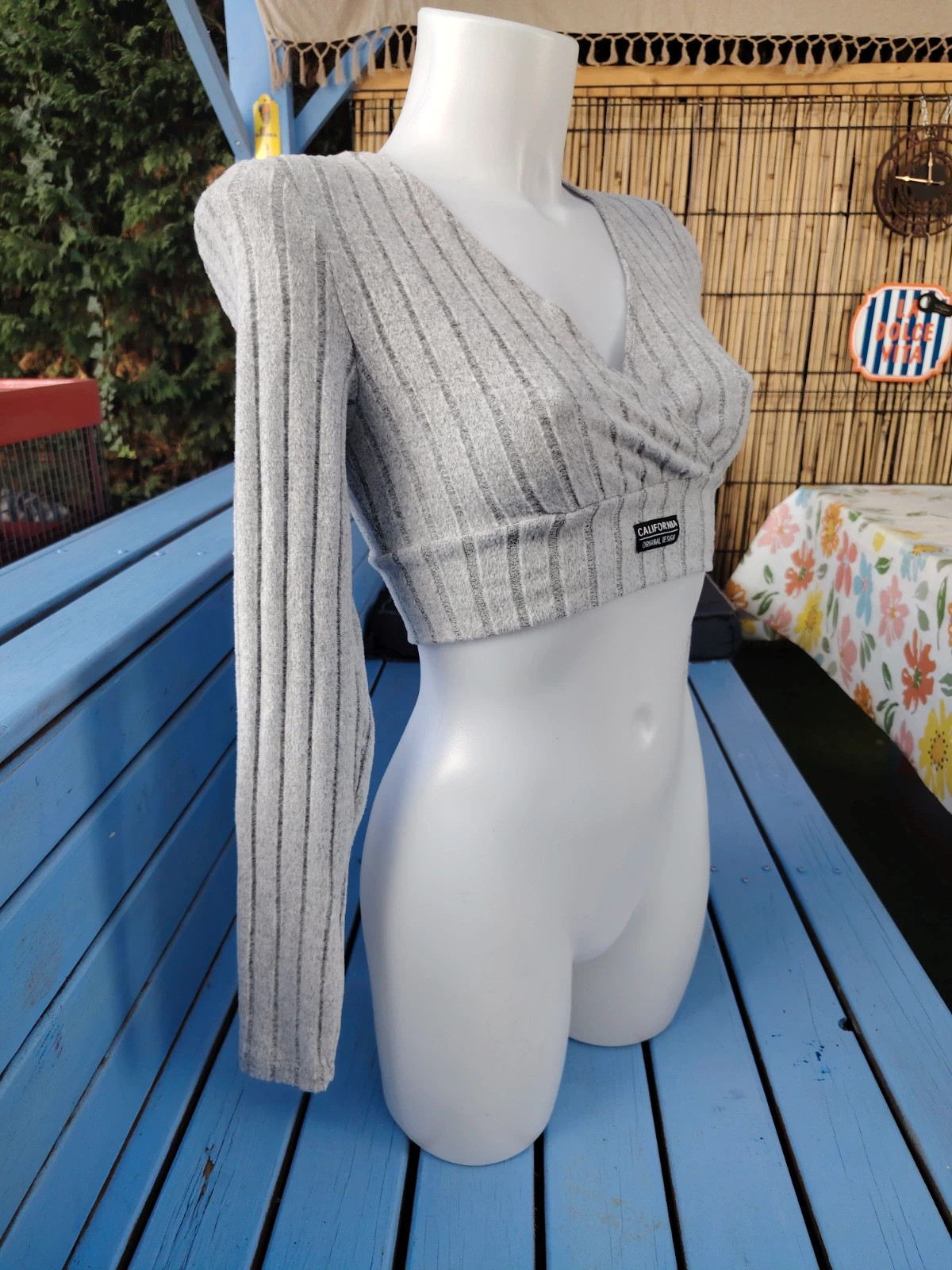 Crop top cache-cœur Gris "California"Le style côte Ouest sans le billet d'avion ! – Shein – taille XS / 34 / 6 2