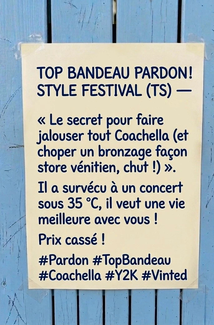 Top bandeau Pardon style festival Taille S – Pardon – taille S / 36 / 8 2