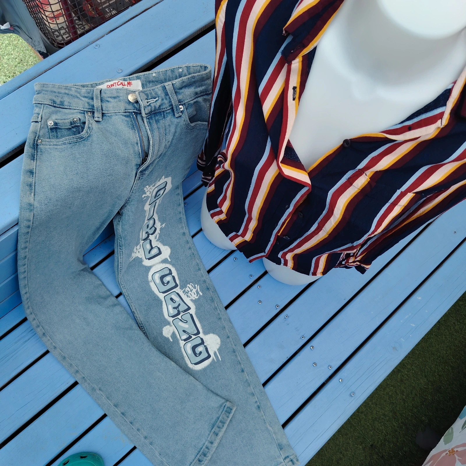 Jean droit "Girl Gang" Jennyfer - Bleu clair - Taille 34 XS/24 US – Don't Call Me Jennyfer – taille XS 4