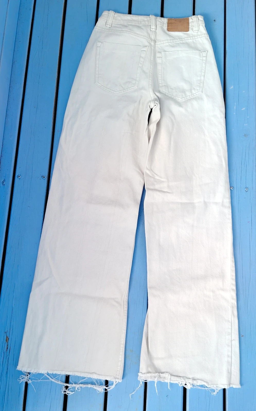 Jean Wide Leg Blanc Cassé - Bershka T34 – Bershka – taille XS / 34 / 6 3