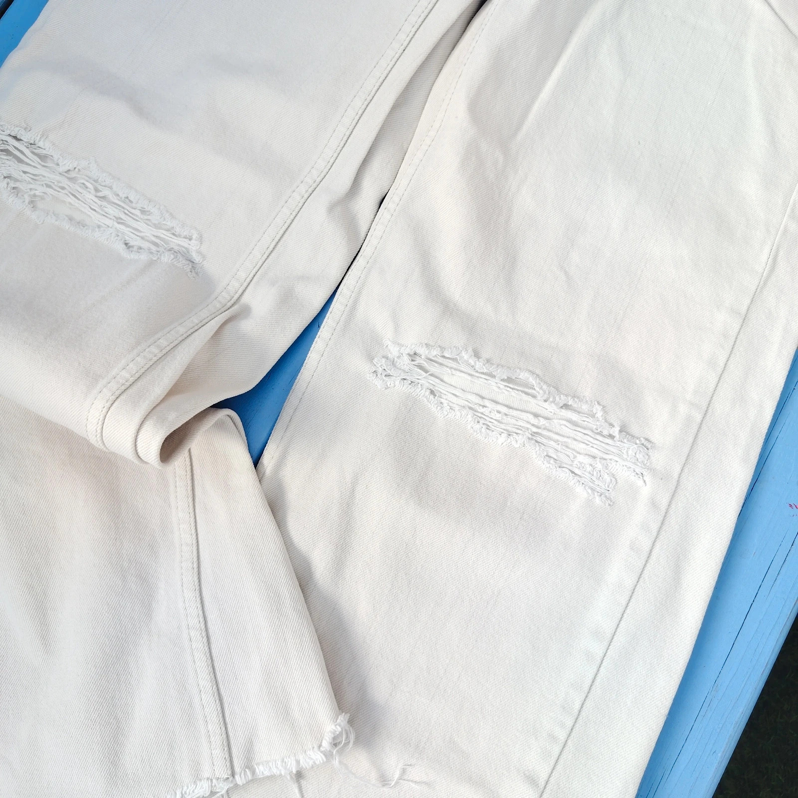 Jean Wide Leg Blanc Cassé - Bershka T34 – Bershka – taille XS / 34 / 6 4