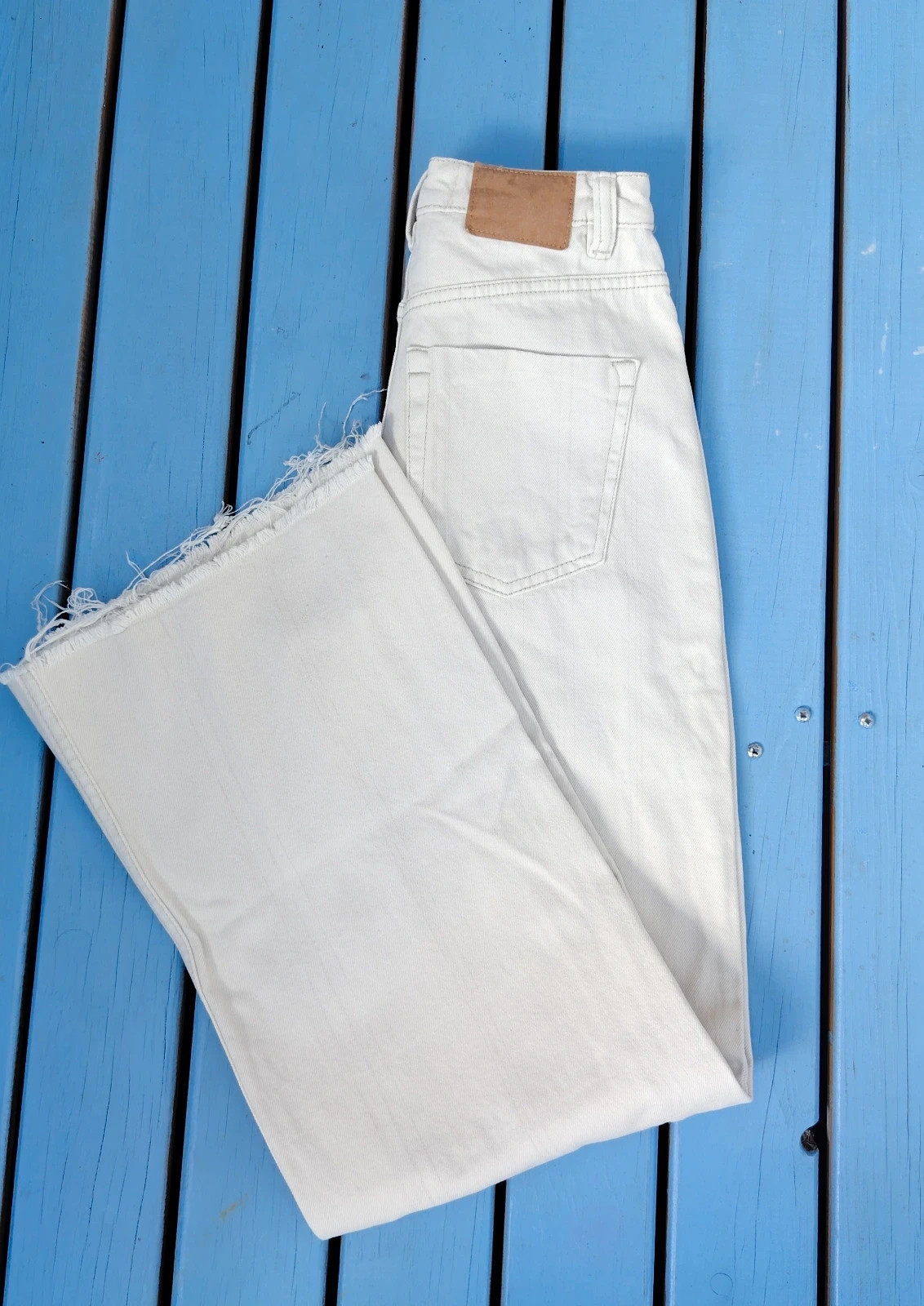 Jean Wide Leg Blanc Cassé - Bershka T34 – Bershka – taille XS / 34 / 6