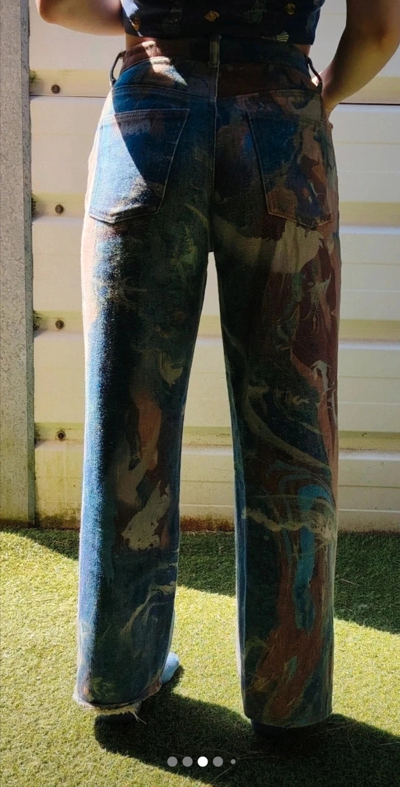 RARE Jean boyfriend imprimé marbled / tie and dye Jaded London W26 – Jaded London – taille M / 38 / 10 2