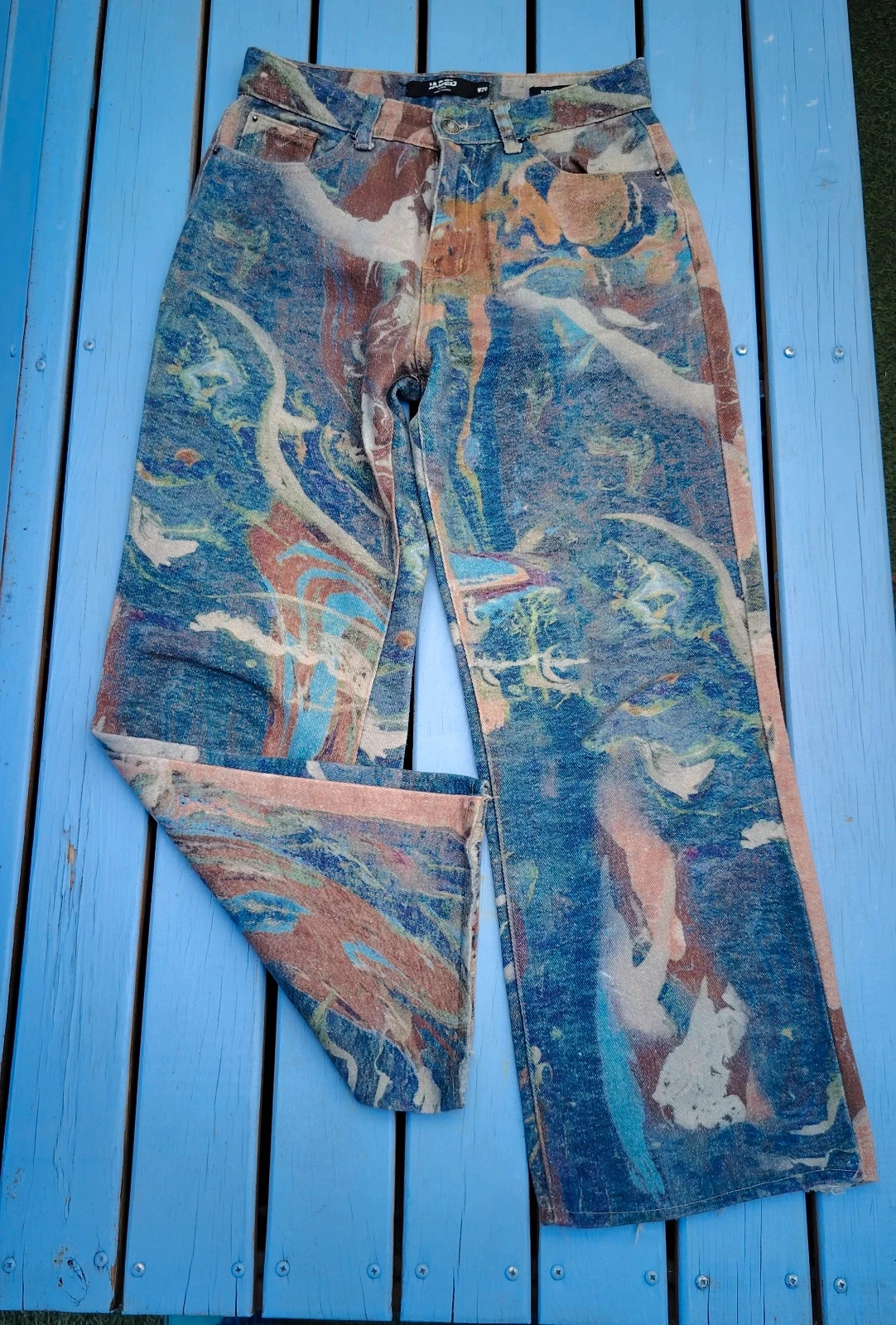 RARE Jean boyfriend imprimé marbled / tie and dye Jaded London W26 – Jaded London – taille M / 38 / 10 3