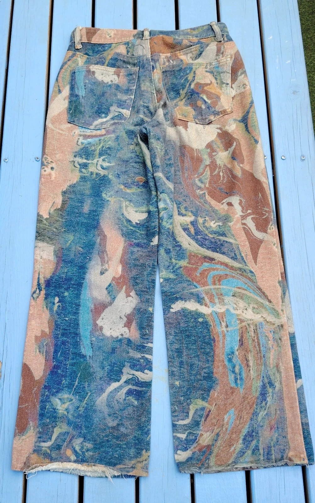 RARE Jean boyfriend imprimé marbled / tie and dye Jaded London W26 – Jaded London – taille M / 38 / 10 4