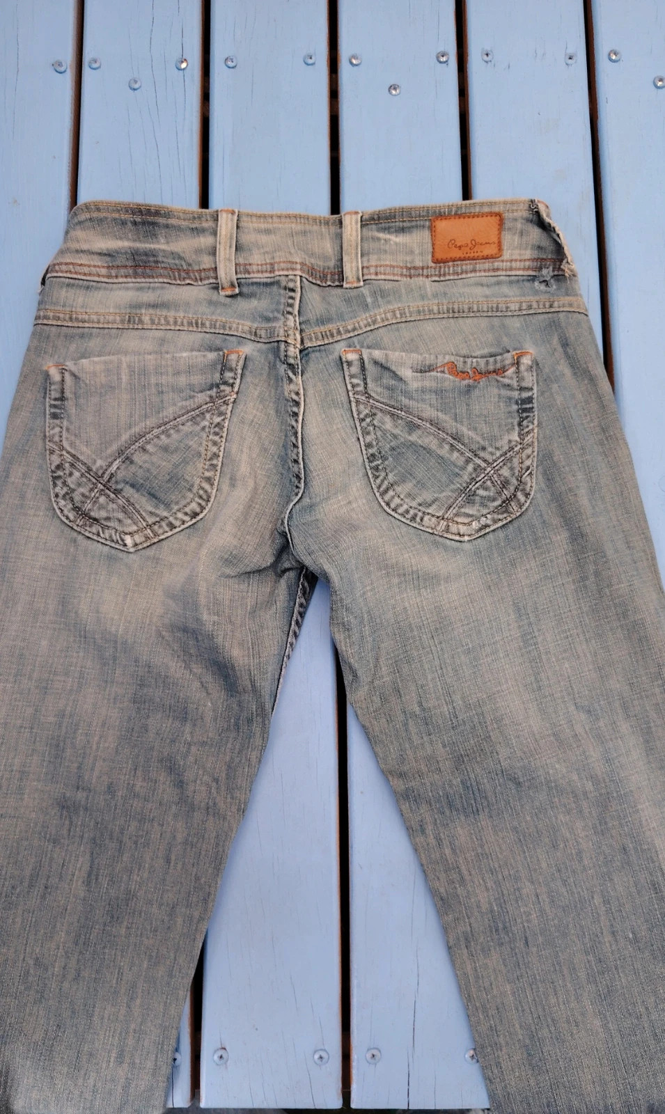 Jean Pepe Jeans London T36 - Coupe Droite - Bleu Délavé - Style Vintage – Pepe Jeans – taille S / 36 / 8 5