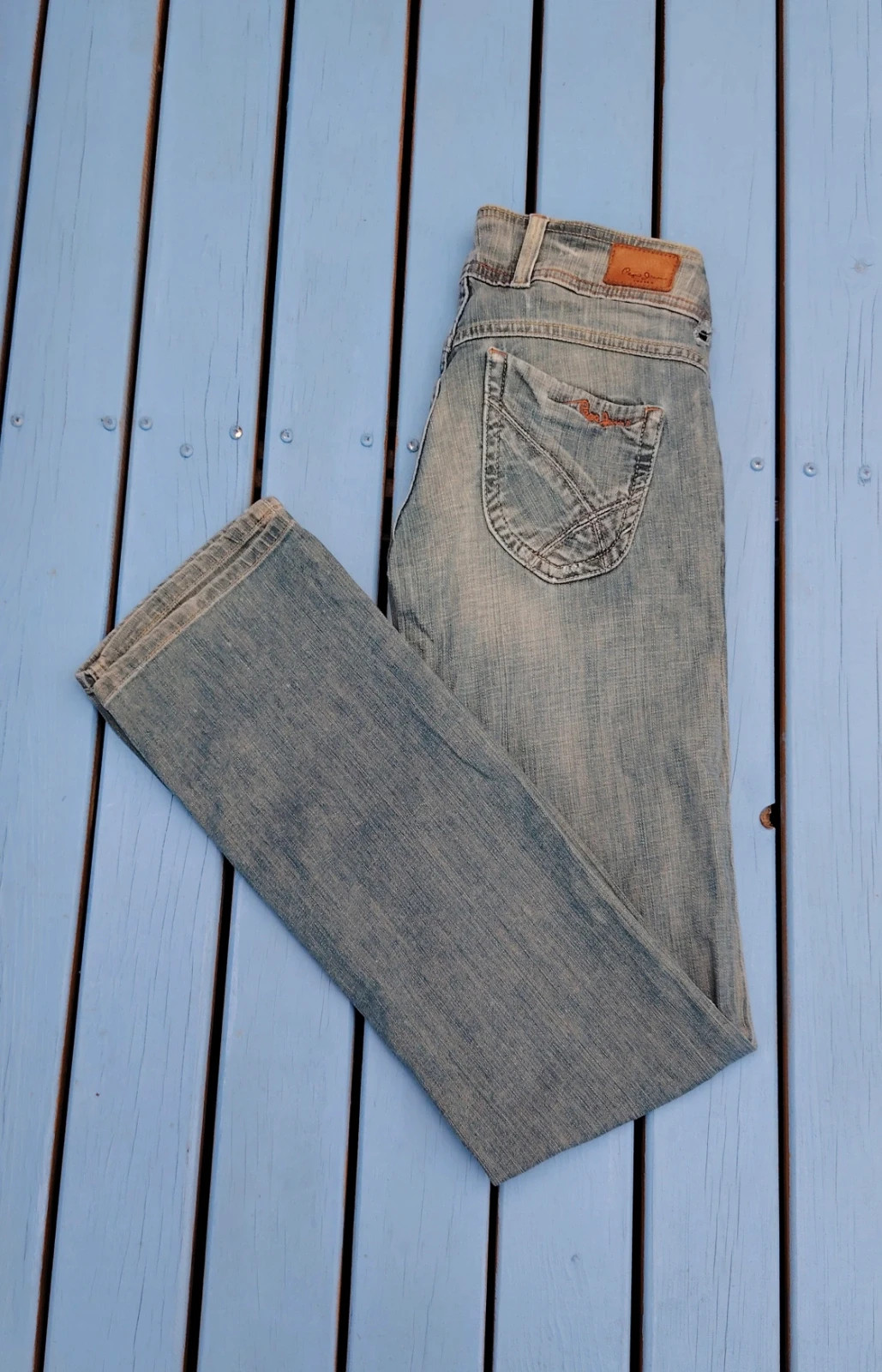 Jean Pepe Jeans London T36 - Coupe Droite - Bleu Délavé - Style Vintage – Pepe Jeans – taille S / 36 / 8 2