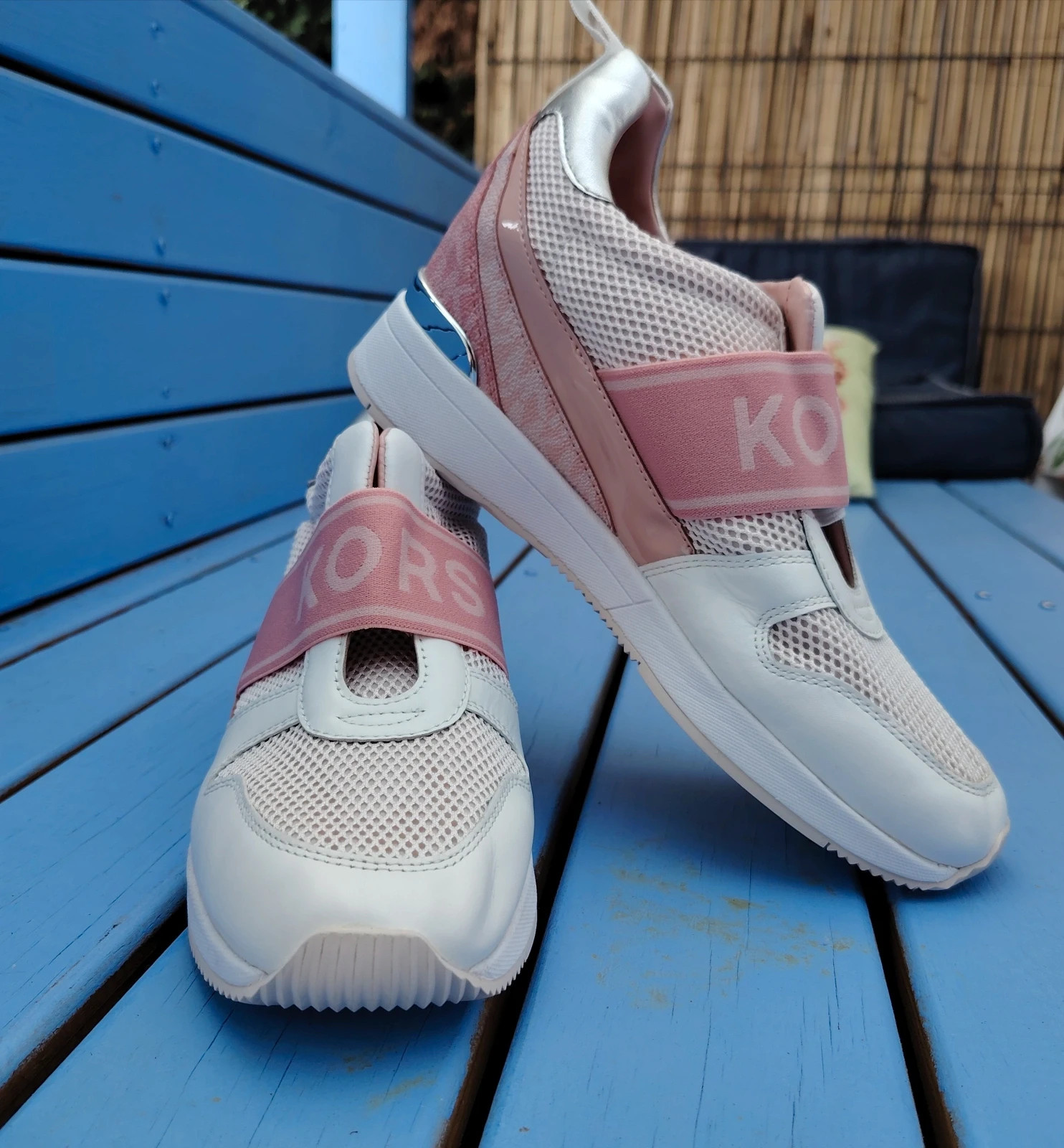 Baskets / Sneakers Michael Kors rose, blanc et argenté - Taille 39.5