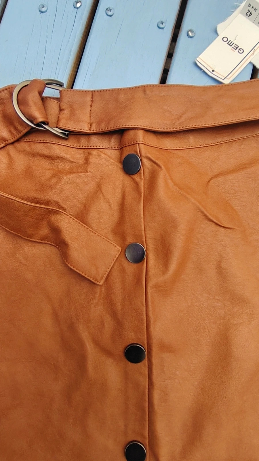 Jupe Camel Boutonnée GÉMO – Taille 42 – Gémo – taille XL / 42 / 14 4