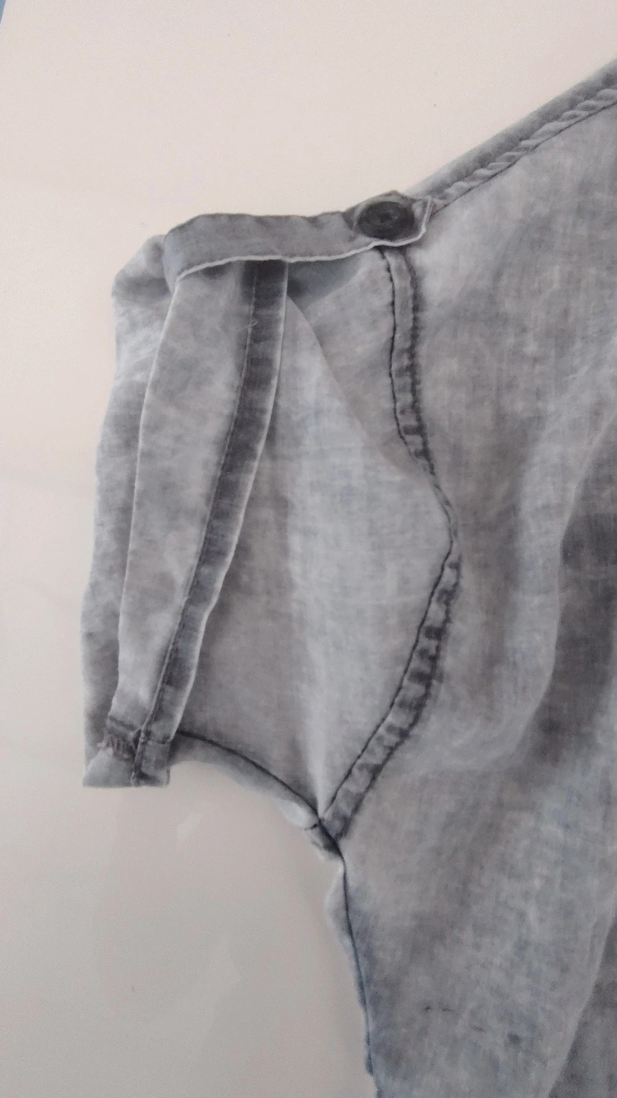 Chemisette VANS grise effet délavé – Coupe fluide loose / cropped – Taille S – Vans – taille S / 36 / 8 5