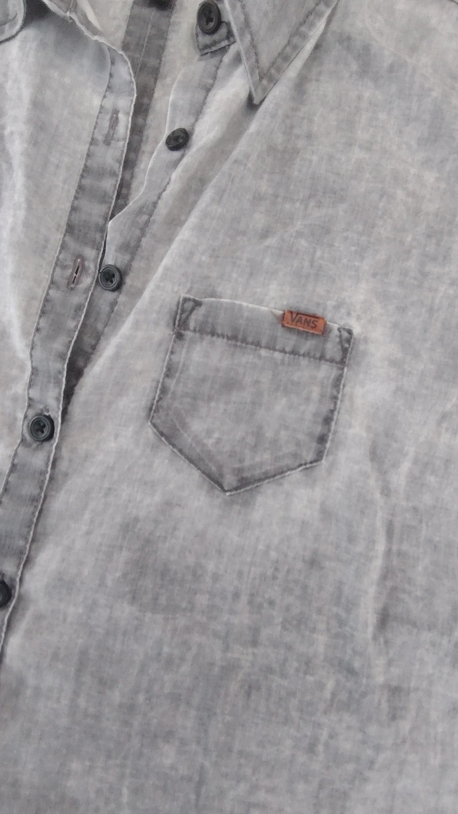 Chemisette VANS grise effet délavé – Coupe fluide loose / cropped – Taille S – Vans – taille S / 36 / 8 4