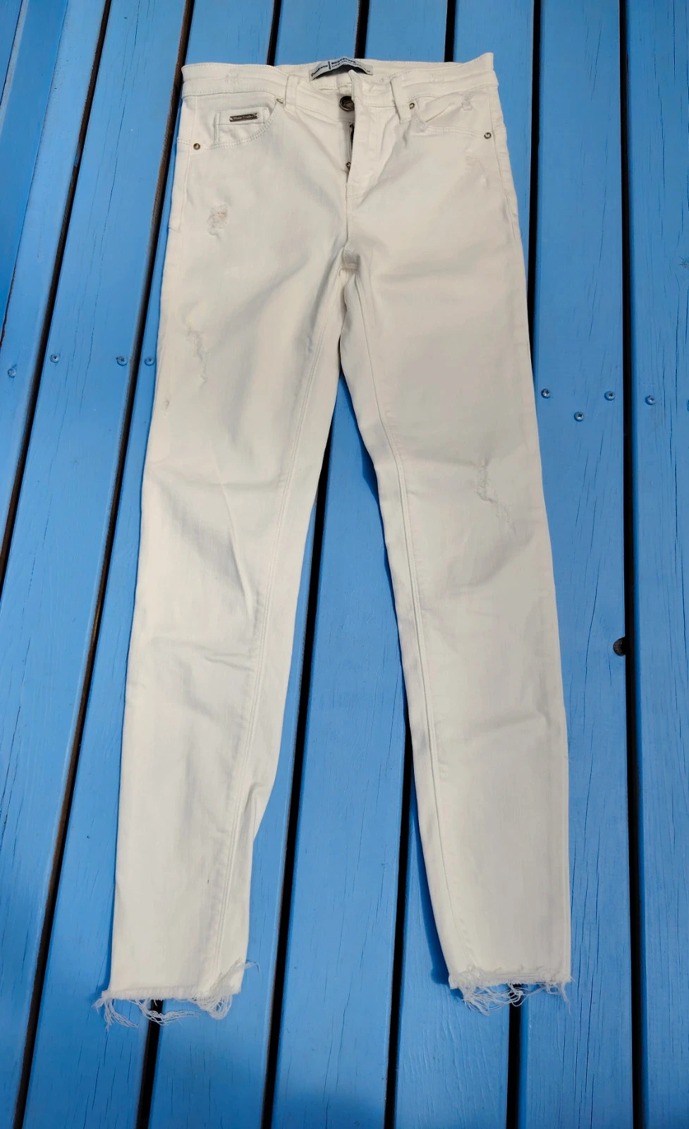 Jean slim blanc Stradivarius "Body Shape" Taille 36 – Stradivarius – taille S / 36 / 8 3