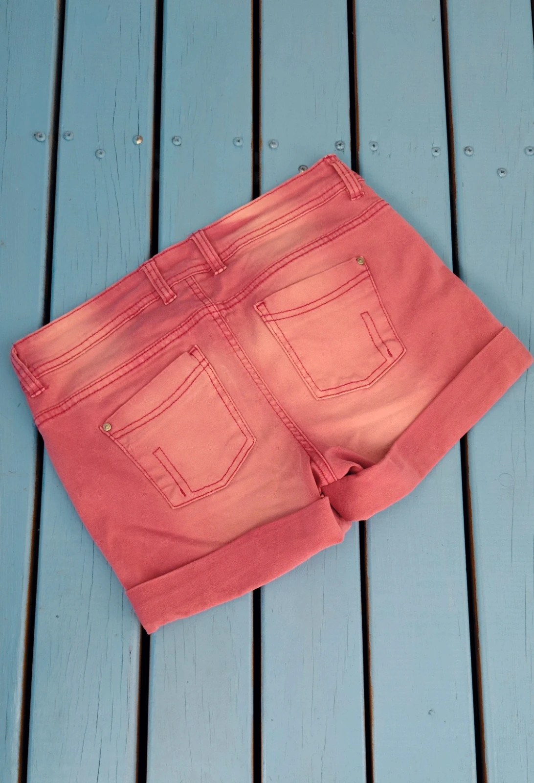 Short en jean rose corail délavé – Esmara (Taille 38) – Esmara – taille M / 38 / 10 3