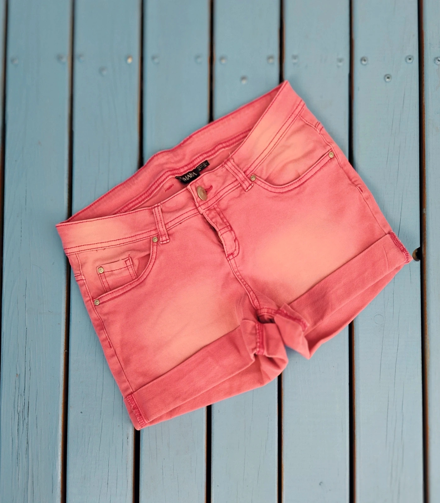 Short en jean rose corail délavé – Esmara (Taille 38) – Esmara – taille M / 38 / 10 2