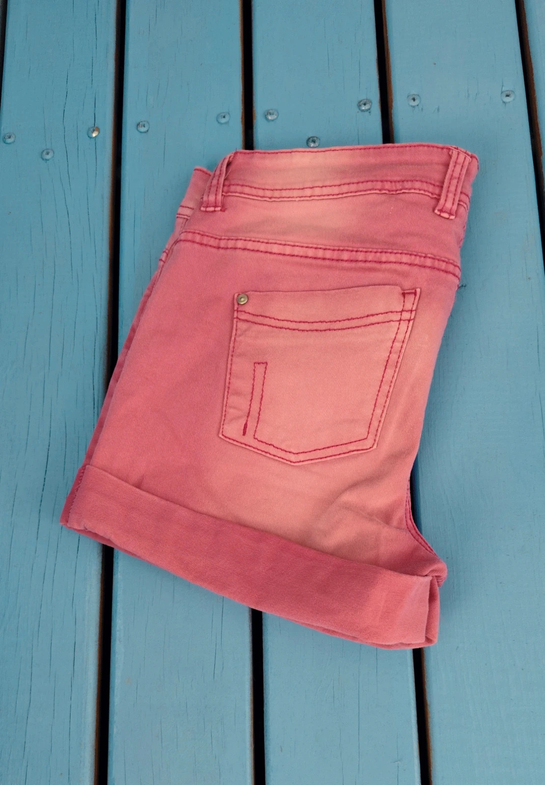 Short en jean rose corail délavé – Esmara (Taille 38) – Esmara – taille M / 38 / 10 4
