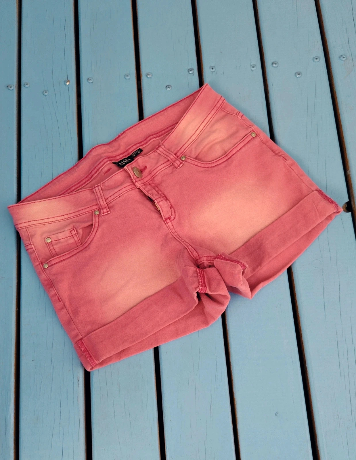 Short en jean rose corail délavé – Esmara (Taille 38)