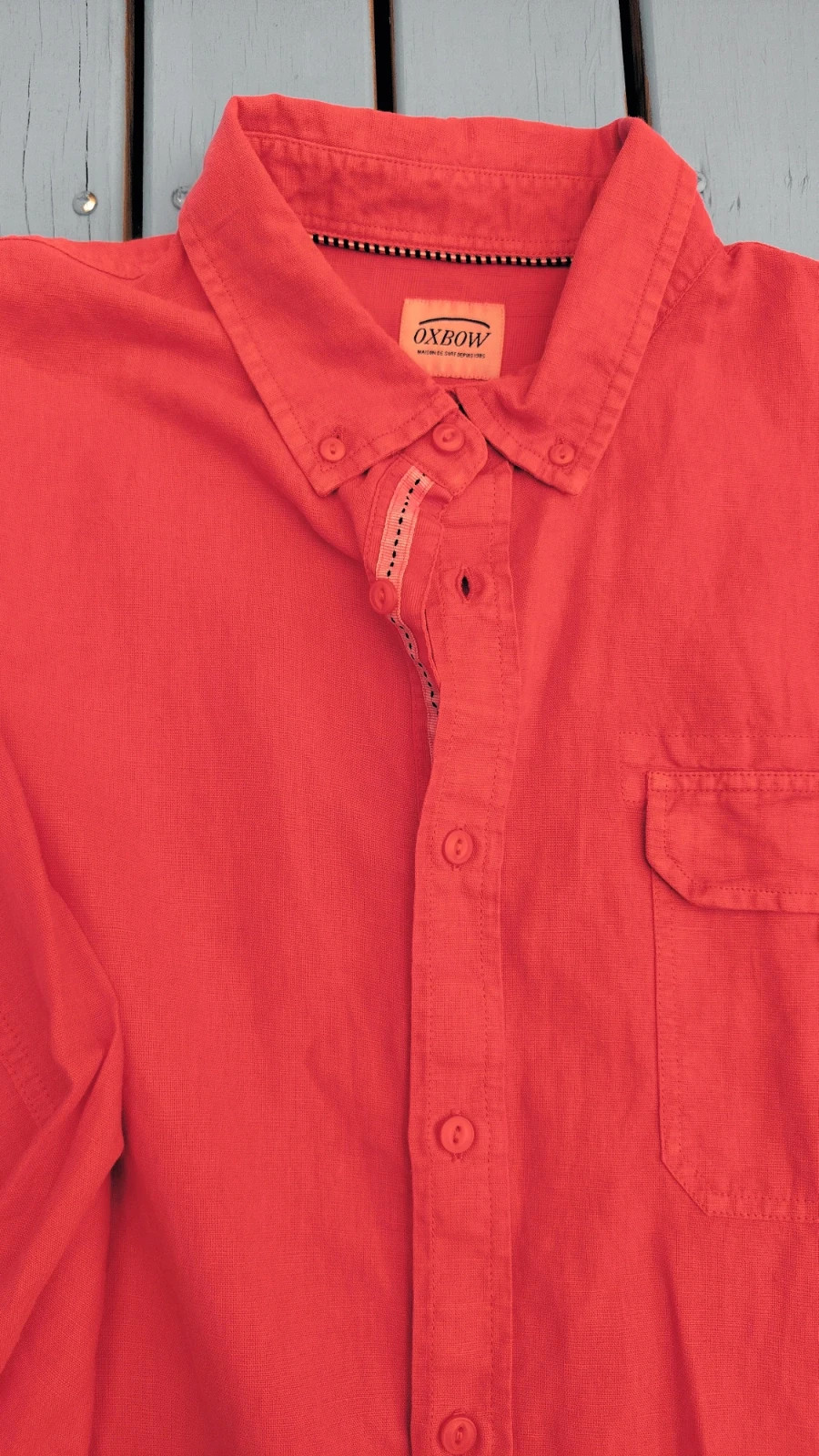 Y2k Chemise Oxbow Rose -Corail - Pur Coton - Taille – Oxbow – taille L 3