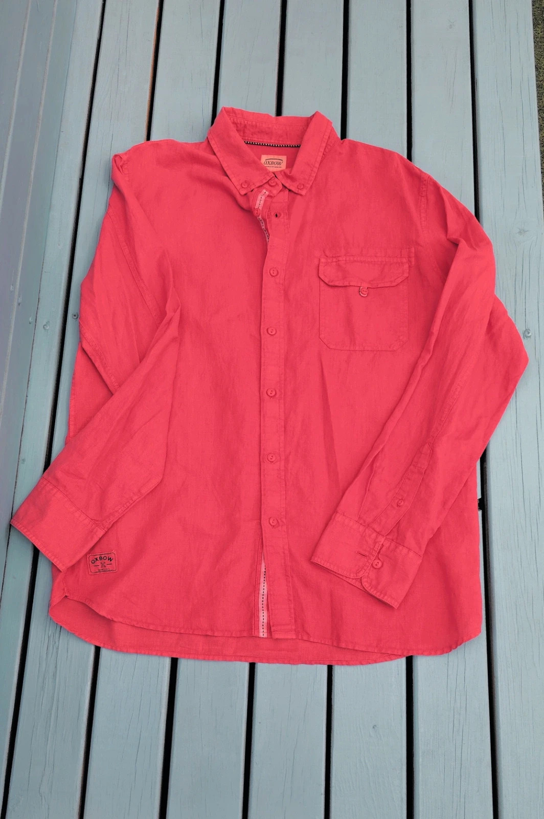Y2k Chemise Oxbow Rose -Corail - Pur Coton - Taille