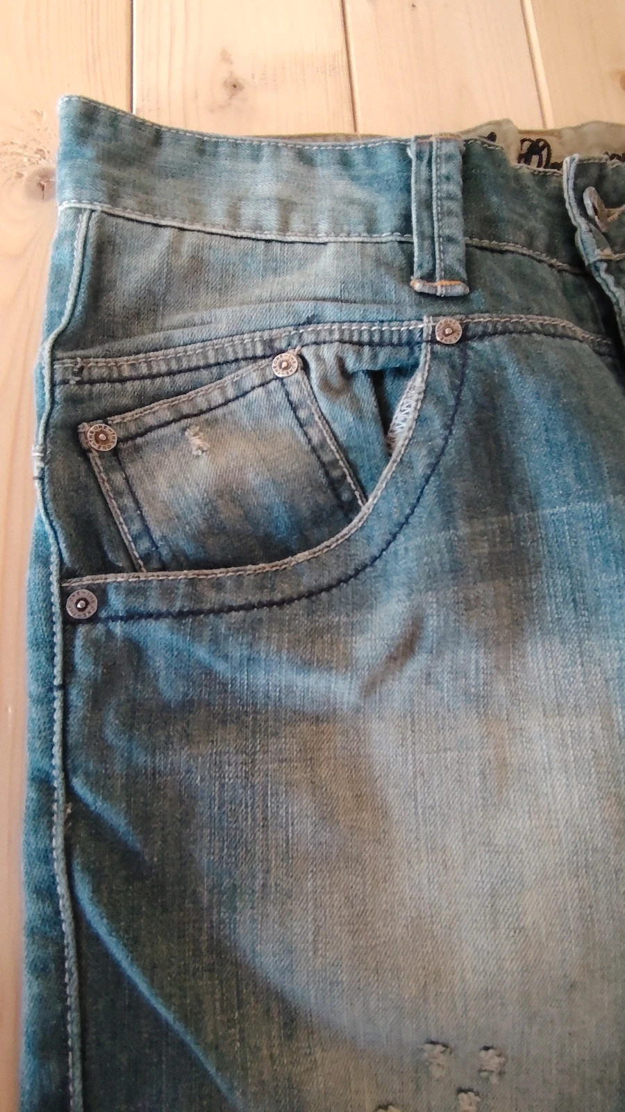 Jean denim The One vintage, Style Y2K, Coupe droite/ajustée, Effet usé, Cyber-Y2K. – The One – taille L 3