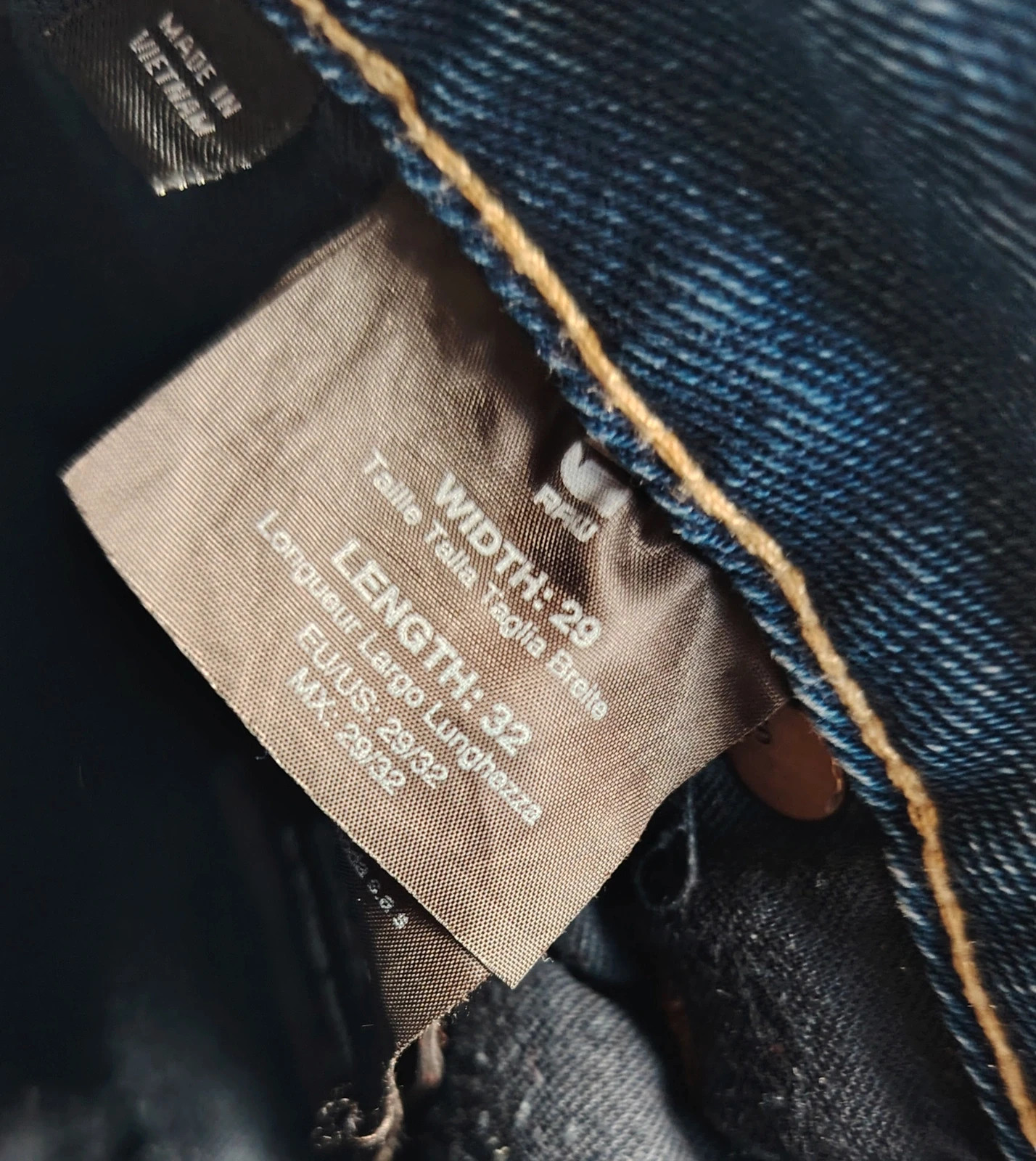 Jean G-Star Raw 3D Slim - Bleu délavé - Taille W29 L32 – G-Star – taille L 5