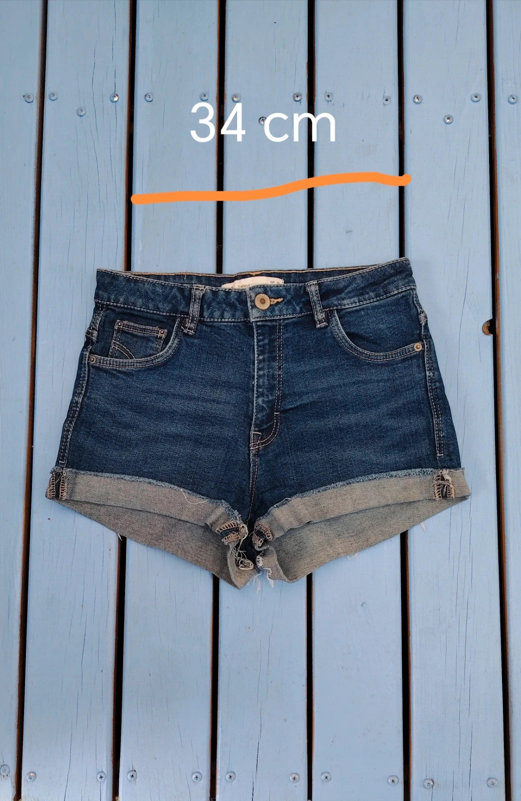 Short en jean Zara Trafaluc bleu foncé taille 34 (XS) - Très bon état – Zara – taille XS / 34 / 6 3